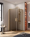 Душевой уголок CEZARES SLIDER-A-2-100/110-BR-BORO 100-110x100-110см стекло тонированное (бронза), профиль брашированное золото Душевой уголок CEZARES SLIDER-A-2-100/110-BR-BORO 100-110x100-110см стекло тонированное (бронза), профиль брашированное золото
