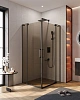 Душевой уголок CEZARES SLIDER-A-2-100/110-BR-NERO 100-110x100-110см стекло тонированное (бронза), профиль черный