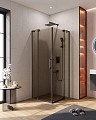 Душевой уголок CEZARES SLIDER-A-2-70/80-BR-NERO 70-80x70-80см стекло тонированное (бронза), профиль черный Душевой уголок CEZARES SLIDER-A-2-70/80-BR-NERO 70-80x70-80см стекло тонированное (бронза), профиль черный