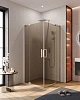Душевой уголок CEZARES SLIDER-A-2-90/100-BR-Cr 90-100x90-100см стекло тонированное (бронза), профиль хром