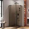 Душевой уголок CEZARES SLIDER-A-2-90/100-BR-NERO 90-100x90-100см стекло тонированное (бронза), профиль черный Душевой уголок CEZARES SLIDER-A-2-90/100-BR-NERO 90-100x90-100см стекло тонированное (бронза), профиль черный