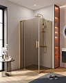 Душевой уголок CEZARES SLIDER-AH-1-100-100/110-BR-BORO 100-110x100см стекло тонированное (бронза), профиль брашированное золото Душевой уголок CEZARES SLIDER-AH-1-100-100/110-BR-BORO 100-110x100см стекло тонированное (бронза), профиль брашированное золото