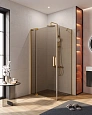 Душевой уголок CEZARES SLIDER-AH-1-100-70/80-BR-BORO 70-80x100см стекло тонированное (бронза), профиль брашированное золото Душевой уголок CEZARES SLIDER-AH-1-100-70/80-BR-BORO 70-80x100см стекло тонированное (бронза), профиль брашированное золото