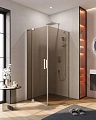 Душевой уголок CEZARES SLIDER-AH-1-100-70/80-BR-Cr 70-80x100см стекло тонированное (бронза), профиль хром Душевой уголок CEZARES SLIDER-AH-1-100-70/80-BR-Cr 70-80x100см стекло тонированное (бронза), профиль хром