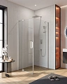 Душевой уголок CEZARES SLIDER-AH-1-100-70/80-C-Cr 70-80x100см стекло прозрачное, профиль хром Душевой уголок CEZARES SLIDER-AH-1-100-70/80-C-Cr 70-80x100см стекло прозрачное, профиль хром