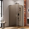 Душевой уголок CEZARES SLIDER-AH-1-100-80/90-BR-GM 80-90x100см стекло тонированное (бронза), профиль оружейная сталь Душевой уголок CEZARES SLIDER-AH-1-100-80/90-BR-GM 80-90x100см стекло тонированное (бронза), профиль оружейная сталь