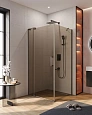 Душевой уголок CEZARES SLIDER-AH-1-100-80/90-BR-GM 80-90x100см стекло тонированное (бронза), профиль оружейная сталь Душевой уголок CEZARES SLIDER-AH-1-100-80/90-BR-GM 80-90x100см стекло тонированное (бронза), профиль оружейная сталь