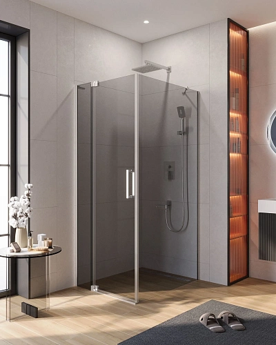 Душевой уголок CEZARES SLIDER-AH-1-100-80/90-GRIGIO-Cr 80-90x100см стекло тонированное (графит), профиль хром Душевой уголок CEZARES SLIDER-AH-1-100-80/90-GRIGIO-Cr 80-90x100см стекло тонированное (графит), профиль хром
