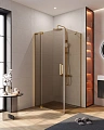 Душевой уголок CEZARES SLIDER-AH-1-80-100/110-BR-BORO 100-110x80см стекло тонированное (бронза), профиль брашированное золото Душевой уголок CEZARES SLIDER-AH-1-80-100/110-BR-BORO 100-110x80см стекло тонированное (бронза), профиль брашированное золото
