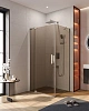 Душевой уголок CEZARES SLIDER-AH-1-80-100/110-BR-Cr 100-110x80см стекло тонированное (бронза), профиль хром