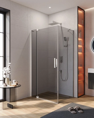 Душевой уголок CEZARES SLIDER-AH-1-80-100/110-GRIGIO-Cr 100-110x80см стекло тонированное (графит), профиль хром Душевой уголок CEZARES SLIDER-AH-1-80-100/110-GRIGIO-Cr 100-110x80см стекло тонированное (графит), профиль хром