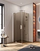 Душевой уголок CEZARES SLIDER-AH-1-80-80/90-BR-Cr 80-90x80см стекло тонированное (бронза), профиль хром