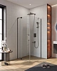 Душевой уголок CEZARES SLIDER-AH-1-80-80/90-C-GM 80-90x80см стекло прозрачное, профиль оружейная сталь