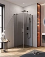 Душевой уголок CEZARES SLIDER-AH-1-80-80/90-GRIGIO-GM 80-90x80см стекло тонированное (графит), профиль оружейная сталь Душевой уголок CEZARES SLIDER-AH-1-80-80/90-GRIGIO-GM 80-90x80см стекло тонированное (графит), профиль оружейная сталь