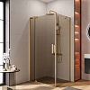 Душевой уголок CEZARES SLIDER-AH-1-80-90/100-BR-BORO 90-100x80см стекло тонированное (бронза), профиль брашированное золото Душевой уголок CEZARES SLIDER-AH-1-80-90/100-BR-BORO 90-100x80см стекло тонированное (бронза), профиль брашированное золото