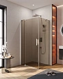Душевой уголок CEZARES SLIDER-AH-1-80-90/100-BR-Cr 90-100x80см стекло тонированное (бронза), профиль хром Душевой уголок CEZARES SLIDER-AH-1-80-90/100-BR-Cr 90-100x80см стекло тонированное (бронза), профиль хром