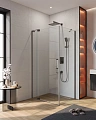 Душевой уголок CEZARES SLIDER-AH-1-80-90/100-C-GM 90-100x80см стекло прозрачное, профиль оружейная сталь Душевой уголок CEZARES SLIDER-AH-1-80-90/100-C-GM 90-100x80см стекло прозрачное, профиль оружейная сталь