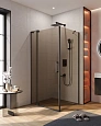 Душевой уголок CEZARES SLIDER-AH-1-90-100/110-BR-NERO 100-110x90см стекло тонированное (бронза), профиль черный Душевой уголок CEZARES SLIDER-AH-1-90-100/110-BR-NERO 100-110x90см стекло тонированное (бронза), профиль черный