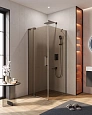 Душевой уголок CEZARES SLIDER-AH-1-90-70/80-BR-GM 70-80x90см стекло тонированное (бронза), профиль оружейная сталь Душевой уголок CEZARES SLIDER-AH-1-90-70/80-BR-GM 70-80x90см стекло тонированное (бронза), профиль оружейная сталь