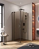 Душевой уголок CEZARES SLIDER-AH-1-90-70/80-BR-NERO 70-80x90см стекло тонированное (бронза), профиль черный