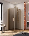 Душевой уголок CEZARES SLIDER-AH-1-90-80/90-BR-BORO 80-90x90см стекло тонированное (бронза), профиль брашированное золото Душевой уголок CEZARES SLIDER-AH-1-90-80/90-BR-BORO 80-90x90см стекло тонированное (бронза), профиль брашированное золото