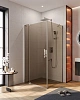 Душевой уголок CEZARES SLIDER-AH-1-90-90/100-BR-Cr 90-100x90см стекло тонированное (бронза), профиль хром
