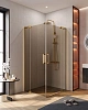 Душевой уголок CEZARES SLIDER-AH-2-70/80-80/90-BR-BORO 70-80x80-90см стекло тонированное (бронза), профиль брашированное золото