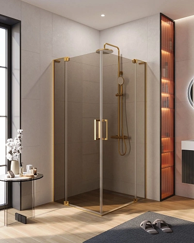 Душевой уголок CEZARES SLIDER-AH-2-70/80-80/90-BR-BORO 70-80x80-90см стекло тонированное (бронза), профиль брашированное золото Душевой уголок CEZARES SLIDER-AH-2-70/80-80/90-BR-BORO 70-80x80-90см стекло тонированное (бронза), профиль брашированное золото