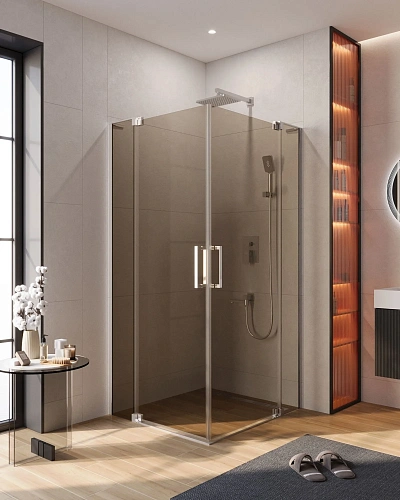 Душевой уголок CEZARES SLIDER-AH-2-70/80-90/100-BR-Cr 70-80x90-100см стекло тонированное (бронза), профиль хром Душевой уголок CEZARES SLIDER-AH-2-70/80-90/100-BR-Cr 70-80x90-100см стекло тонированное (бронза), профиль хром
