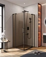 Душевой уголок CEZARES SLIDER-AH-2-80/90-100/110-BR-NERO 80-90x100-110см стекло тонированное (бронза), профиль черный Душевой уголок CEZARES SLIDER-AH-2-80/90-100/110-BR-NERO 80-90x100-110см стекло тонированное (бронза), профиль черный