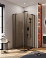 Душевой уголок CEZARES SLIDER-AH-2-80/90-100/110-BR-NERO 80-90x100-110см стекло тонированное (бронза), профиль черный Душевой уголок CEZARES SLIDER-AH-2-80/90-100/110-BR-NERO 80-90x100-110см стекло тонированное (бронза), профиль черный