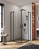 Душевой уголок CEZARES SLIDER-R-2-80/90-C-NERO 80-90x80-90см стекло прозрачное, профиль черный