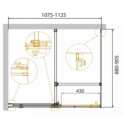 Душевой уголок Cezares Stream AH1 (110x90) прозрачное стекло STREAM-AH-1-110/90-C-Cr Душевой уголок Cezares Stream AH1 (110x90) прозрачное стекло STREAM-AH-1-110/90-C-Cr