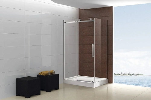 Душевой уголок CEZARES STYLUS-O-M-AH-1-150/90-C-Cr 150x90см стекло прозрачное, профиль хром Душевой уголок CEZARES STYLUS-O-M-AH-1-150/90-C-Cr 150x90см стекло прозрачное, профиль хром