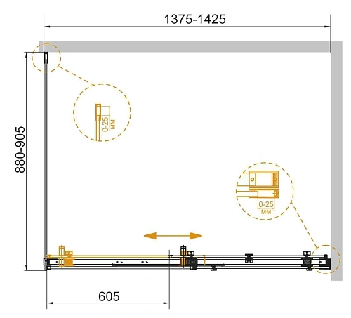 Душевой уголок CEZARES STYLUS-SOFT-AH-1-140/90-C-Cr 140x90см стекло прозрачное, профиль хром Душевой уголок CEZARES STYLUS-SOFT-AH-1-140/90-C-Cr 140x90см стекло прозрачное, профиль хром
