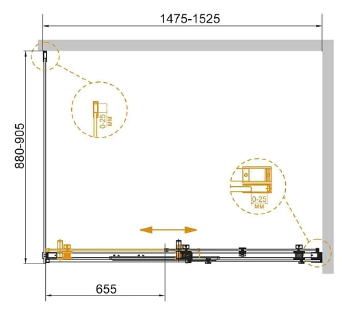 Душевой уголок CEZARES STYLUS-SOFT-AH-1-150/90-C-Cr 150x90см стекло прозрачное, профиль хром Душевой уголок CEZARES STYLUS-SOFT-AH-1-150/90-C-Cr 150x90см стекло прозрачное, профиль хром