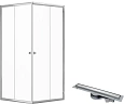 Душевой уголок DIWO Анапа 90х90, профиль хром глянец с линейным трапом CK DRAIN 1105-00155 55 см 594 594697 Душевой уголок DIWO Анапа 90х90, профиль хром глянец с линейным трапом CK DRAIN 1105-00155 55 см 594 594697