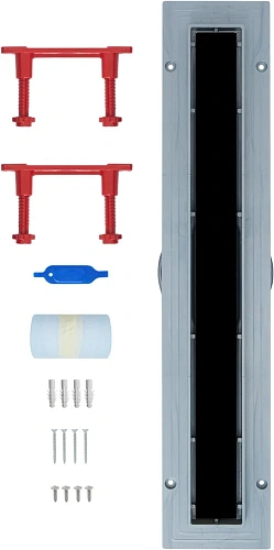 Душевой уголок DIWO Анапа 90х90, профиль черный матовый с линейным трапом CK DRAIN 1105-00165 65 см 594698 Душевой уголок DIWO Анапа 90х90, профиль черный матовый с линейным трапом CK DRAIN 1105-00165 65 см 594698