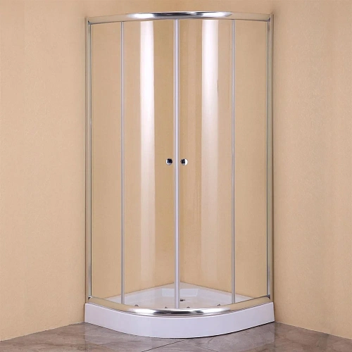 Душевой уголок DIWO Коломна 100х100 профиль хром матовый, с поддоном 556959 Душевой уголок DIWO Коломна 100х100 профиль хром матовый, с поддоном 556959