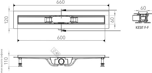 Душевой уголок DIWO Псков 90x90 профиль хром глянец с линейным трапом CK DRAIN AQPL10-60 Stick 60 см 594700 Душевой уголок DIWO Псков 90x90 профиль хром глянец с линейным трапом CK DRAIN AQPL10-60 Stick 60 см 594700