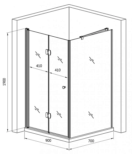 Душевой уголок Gemy Dutch Windmill S37193C-D70 Душевой уголок Gemy Dutch Windmill S37193C-D70