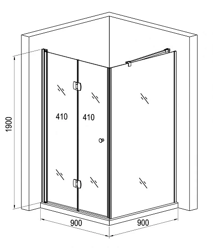 Душевой уголок Gemy Dutch Windmill S37193C-D90 Душевой уголок Gemy Dutch Windmill S37193C-D90