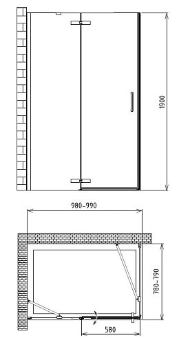 Душевой уголок Gemy Fall Tea S29151 Душевой уголок Gemy Fall Tea S29151