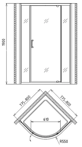 Душевой уголок Gemy Sunny Bay S28061 Душевой уголок Gemy Sunny Bay S28061