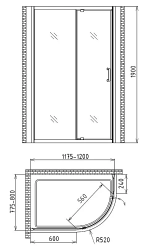 Душевой уголок Gemy Sunny Bay S28182 Душевой уголок Gemy Sunny Bay S28182