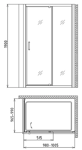 Душевой уголок Gemy Sunny Bay S28191A-A100 Душевой уголок Gemy Sunny Bay S28191A-A100