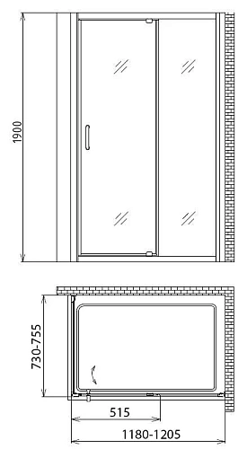 Душевой уголок Gemy Sunny Bay S28191B-A75 Душевой уголок Gemy Sunny Bay S28191B-A75