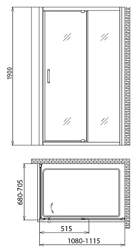 Душевой уголок Gemy Sunny Bay S28191CM-A70M Душевой уголок Gemy Sunny Bay S28191CM-A70M