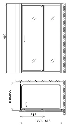 Душевой уголок Gemy Sunny Bay S28191E-A85 Душевой уголок Gemy Sunny Bay S28191E-A85