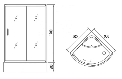Душевой уголок Gemy Victoria S12051 Душевой уголок Gemy Victoria S12051